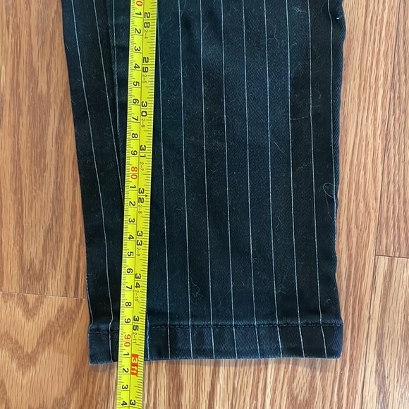 Free People Montella Black Pinstripe High Waisted Cropped Pants Size 2 - Picture 14 of 15